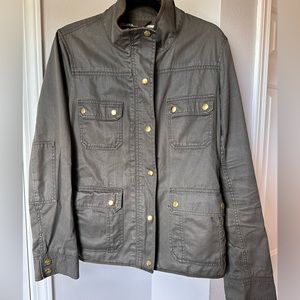 Resin-coated twill field jacket J Crew Factory